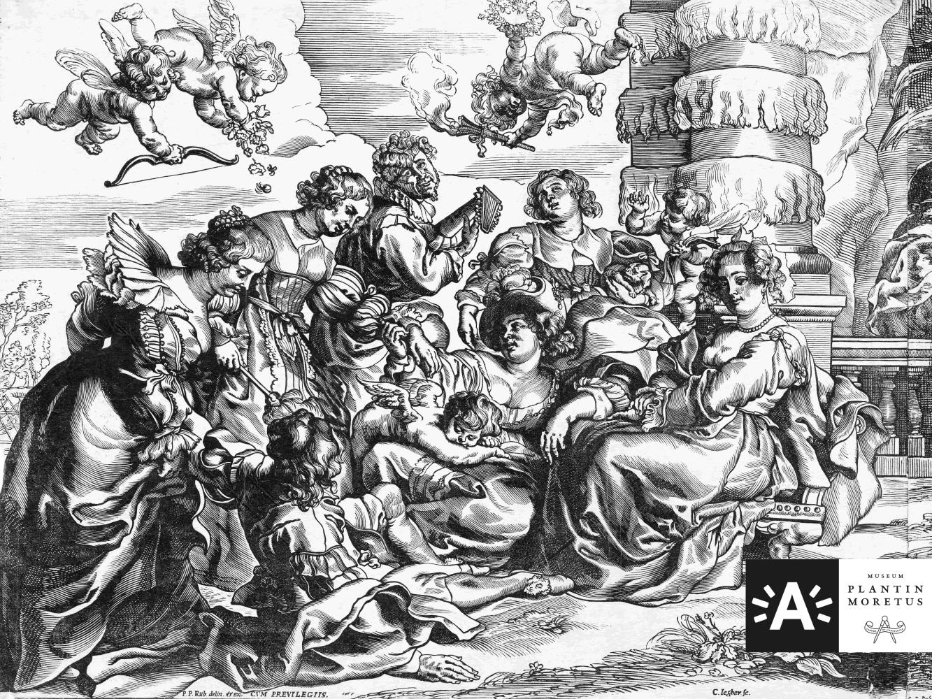 Christoffel Jegher naar Pieter Paul Rubens, De Liefdestuin (1630), Museum Plantin-Moretus, Antwerpen