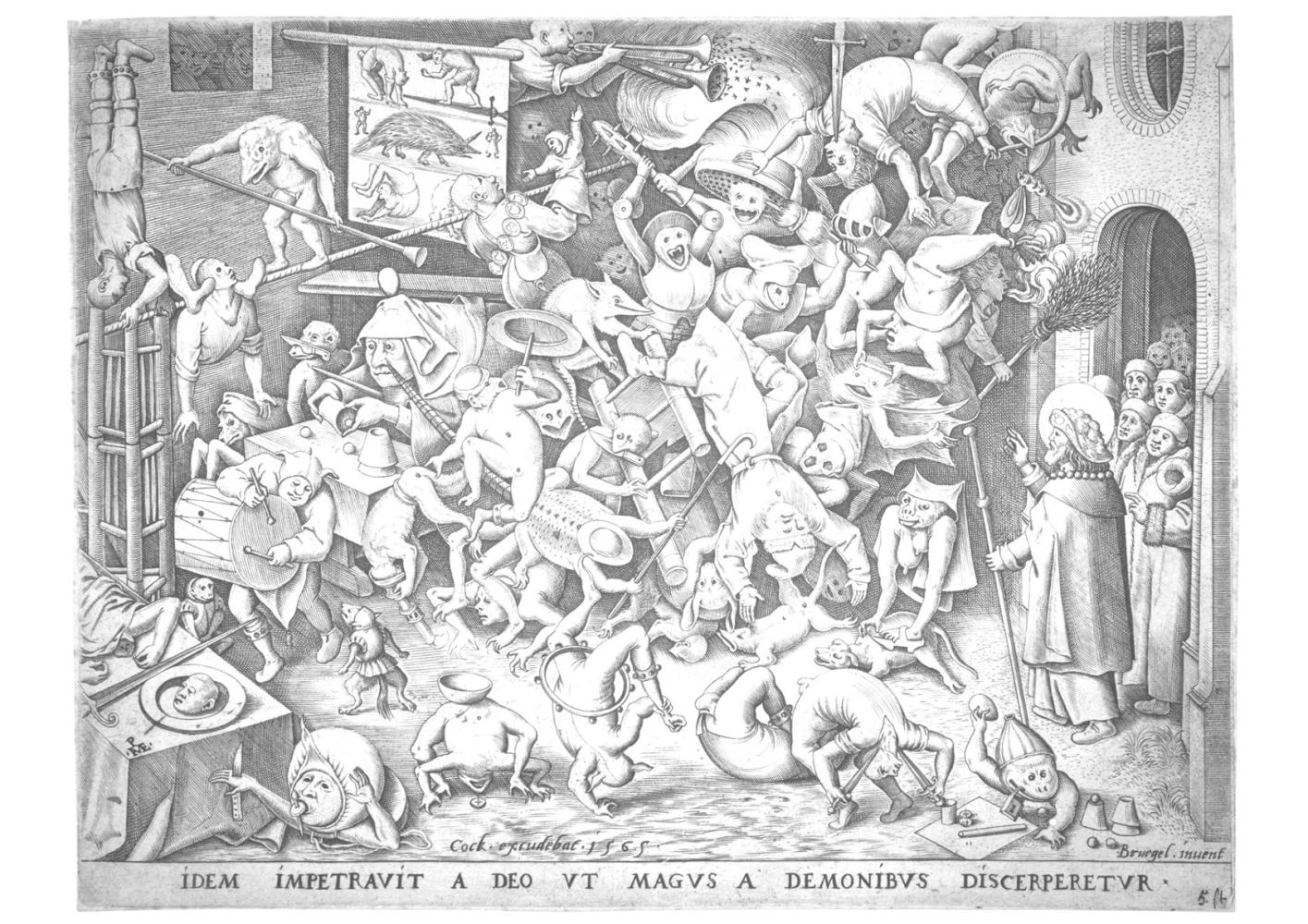 Pieter van der Heyden, Pieter Bruegel, Hieronymus Cock, De val van de magiër Hermogenes (1565), Museum Plantin-Moretus, Antwerpen