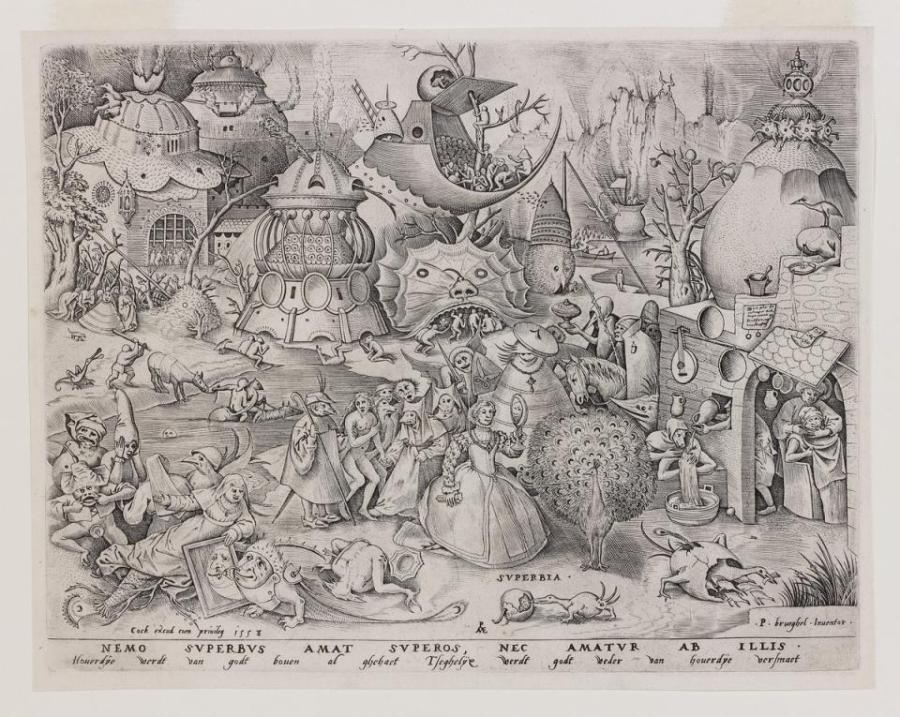 Pieter van der Heyden naar Pieter Bruegel de Oude, De hoogmoed (1500–1599), Museum Mayer van den Bergh, Antwerpen