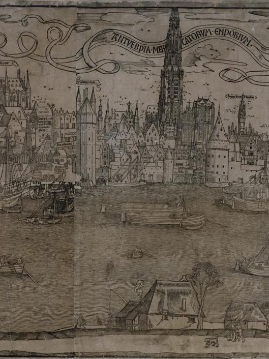 Zicht op de rede van Antwerpen