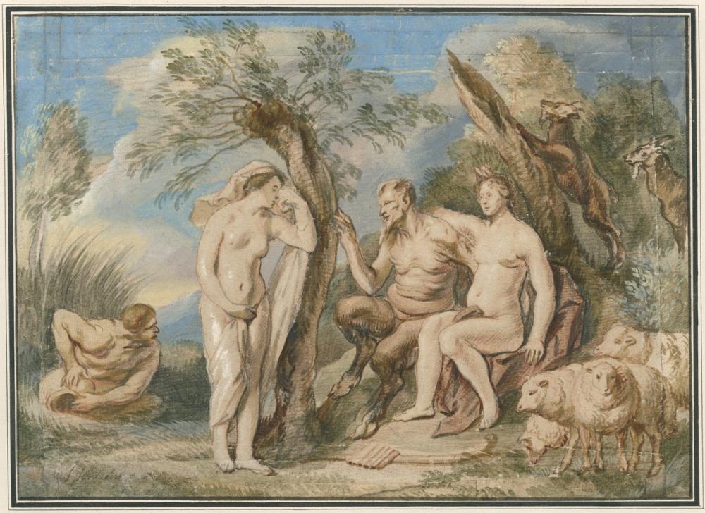 Psyche getroost door Pan - Jacob Jordaens